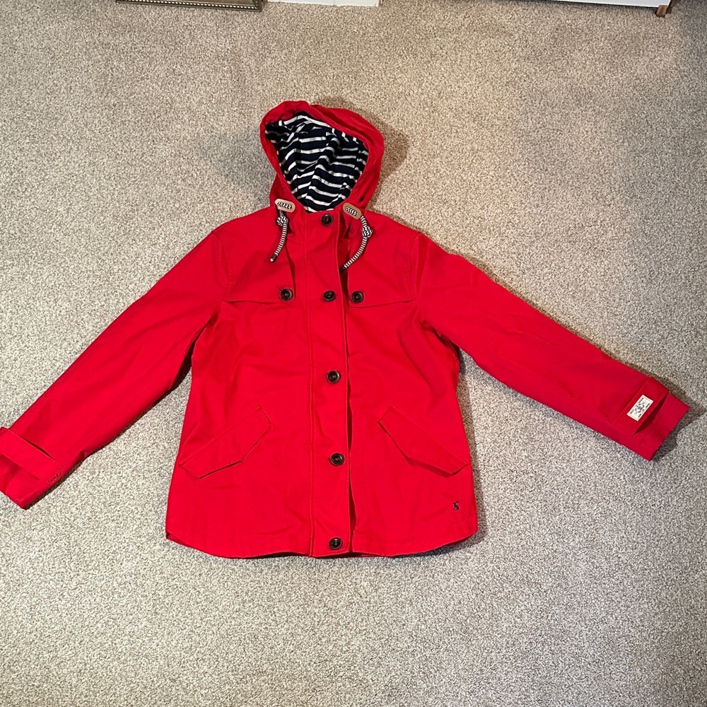 Joules Red Hooded Rain Jacket